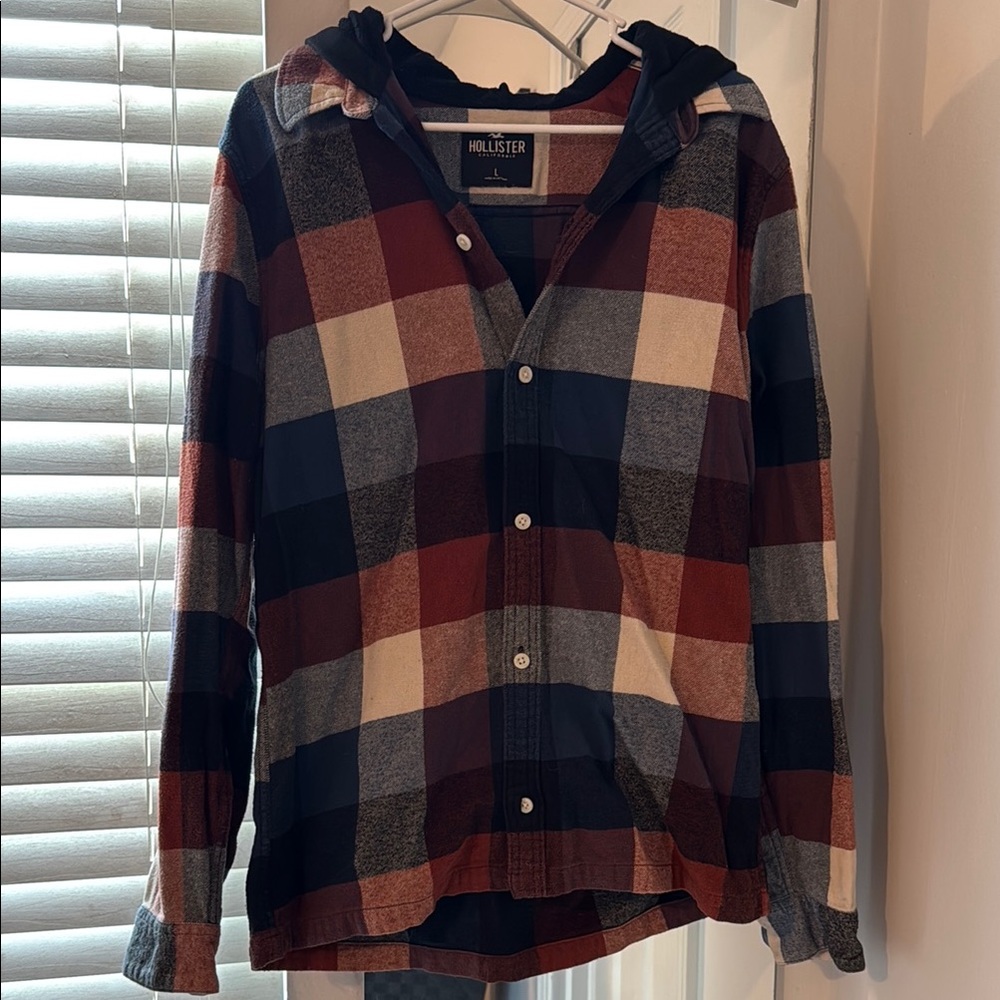 Hollister Multicolor Plaid Hoodie